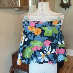 Spartina 449 Floral Cotton Knit Skort New